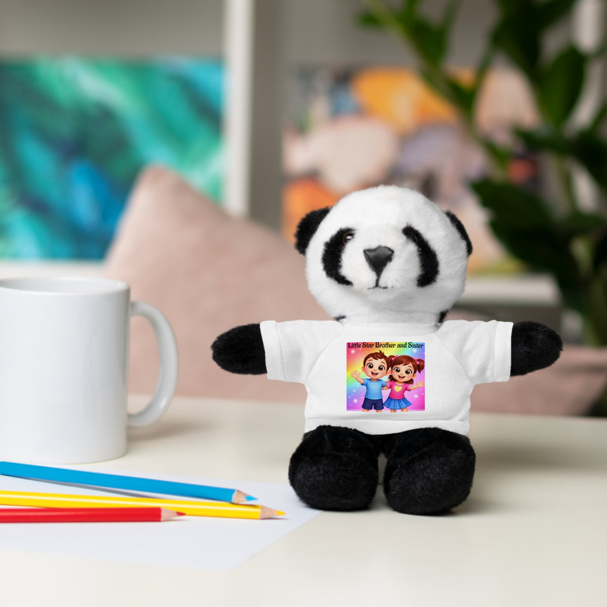 Sibling Love Teddy Bear with 'Brother and Sister' Tee
