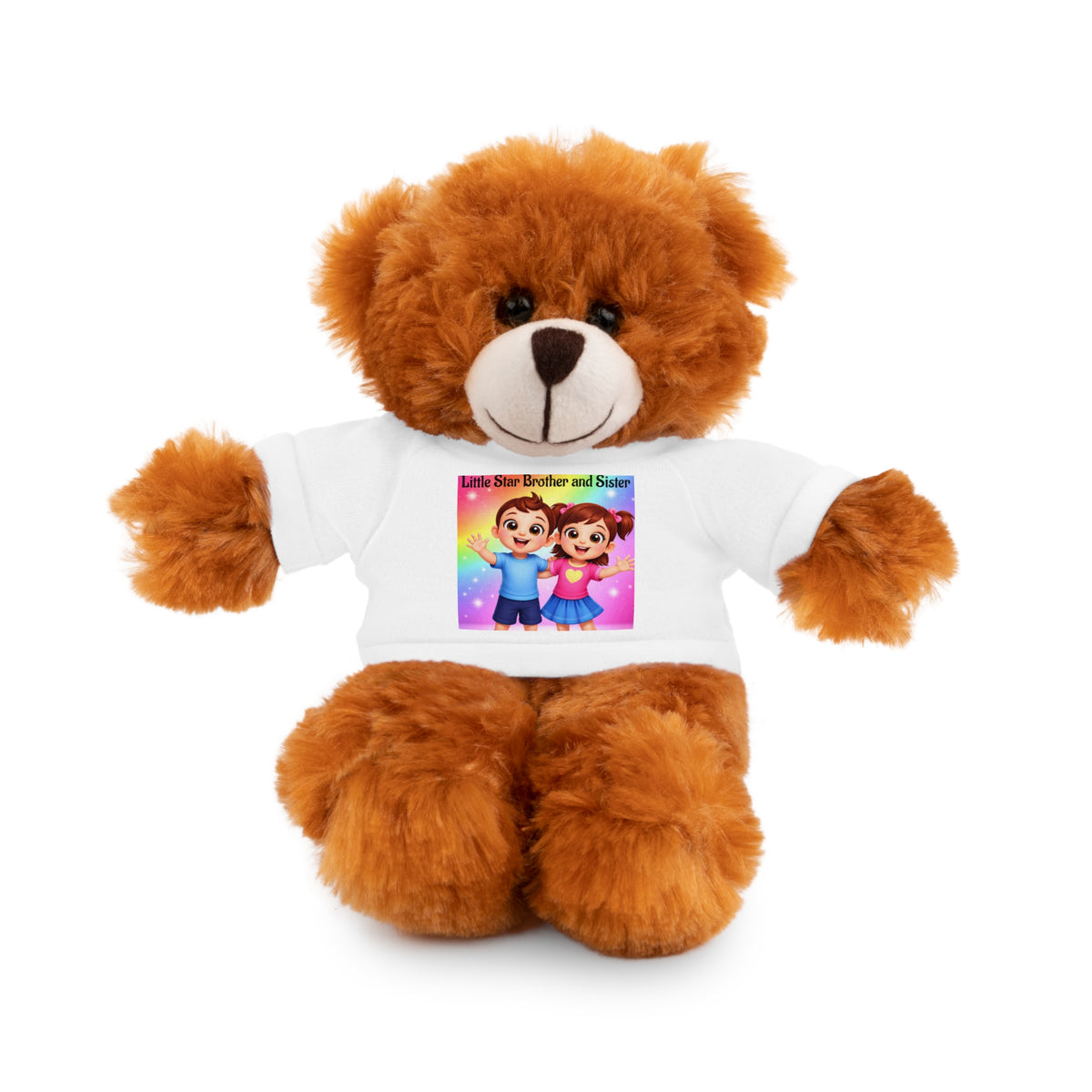 Sibling Love Teddy Bear with 'Brother and Sister' Tee