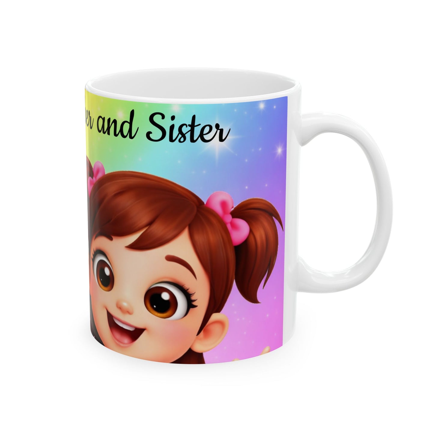 Brother and Sister Ceramic Mug — Cute Sibling Kids Coffee Cup, 'Star Brother and Sister' Gift (11oz/15oz)