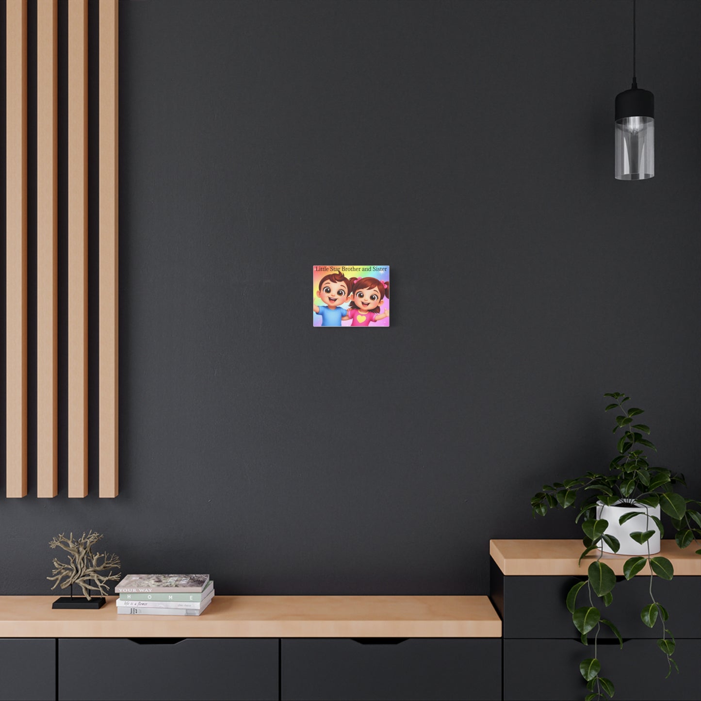 Canvas Print — "Little Star Brother and Sister" Kids Wall Art