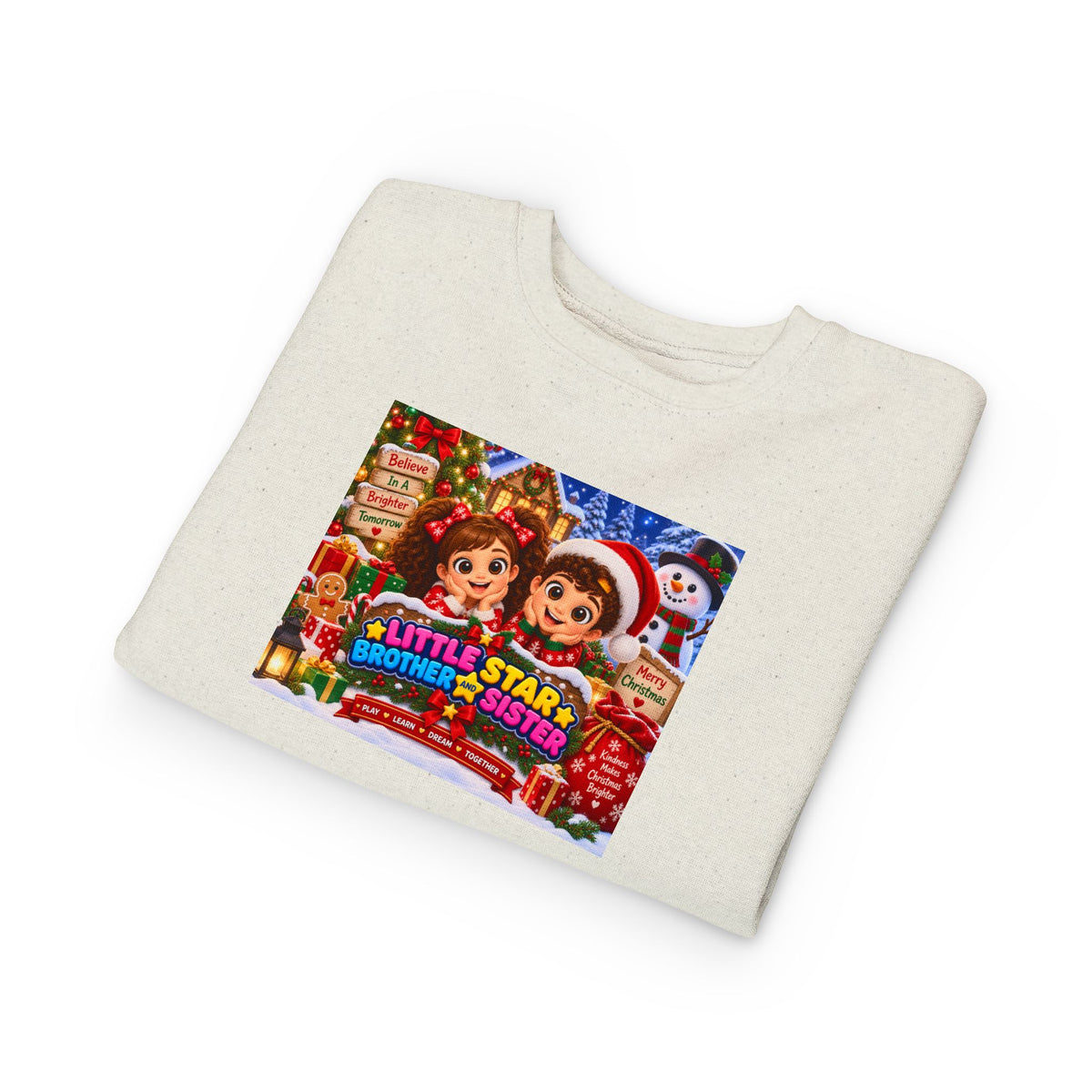 Toddler Sweatshirt — Cute Christmas "Little Star Brother & Sister" Holiday Pullover