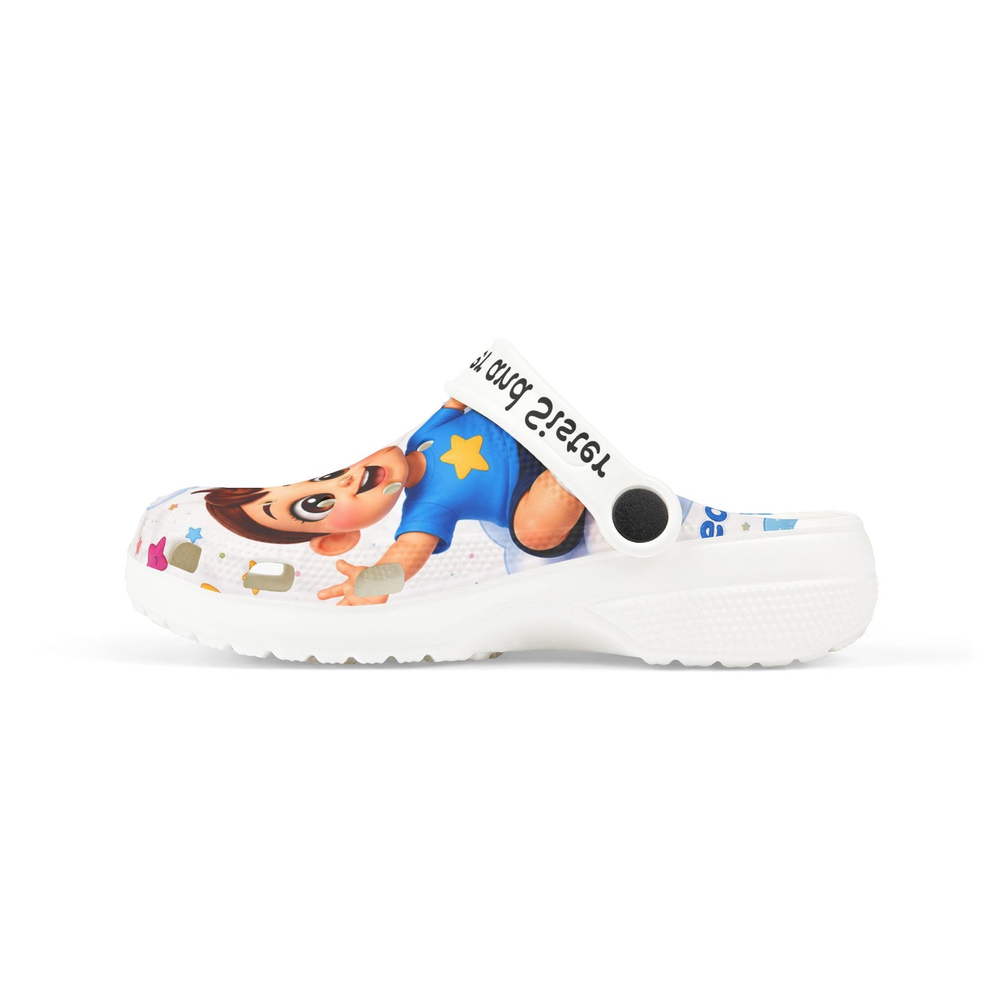 Kids' Cartoon Brother & Sister EVA Clogs — Cute Rainbow Cloud Slip-Ons