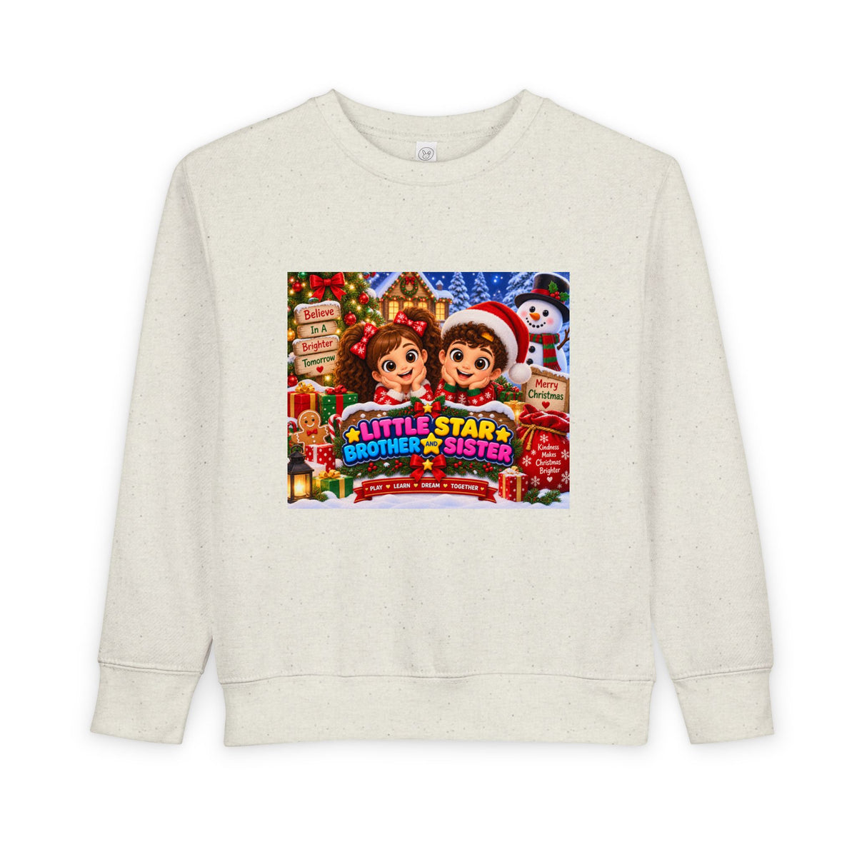 Toddler Sweatshirt — Cute Christmas "Little Star Brother & Sister" Holiday Pullover