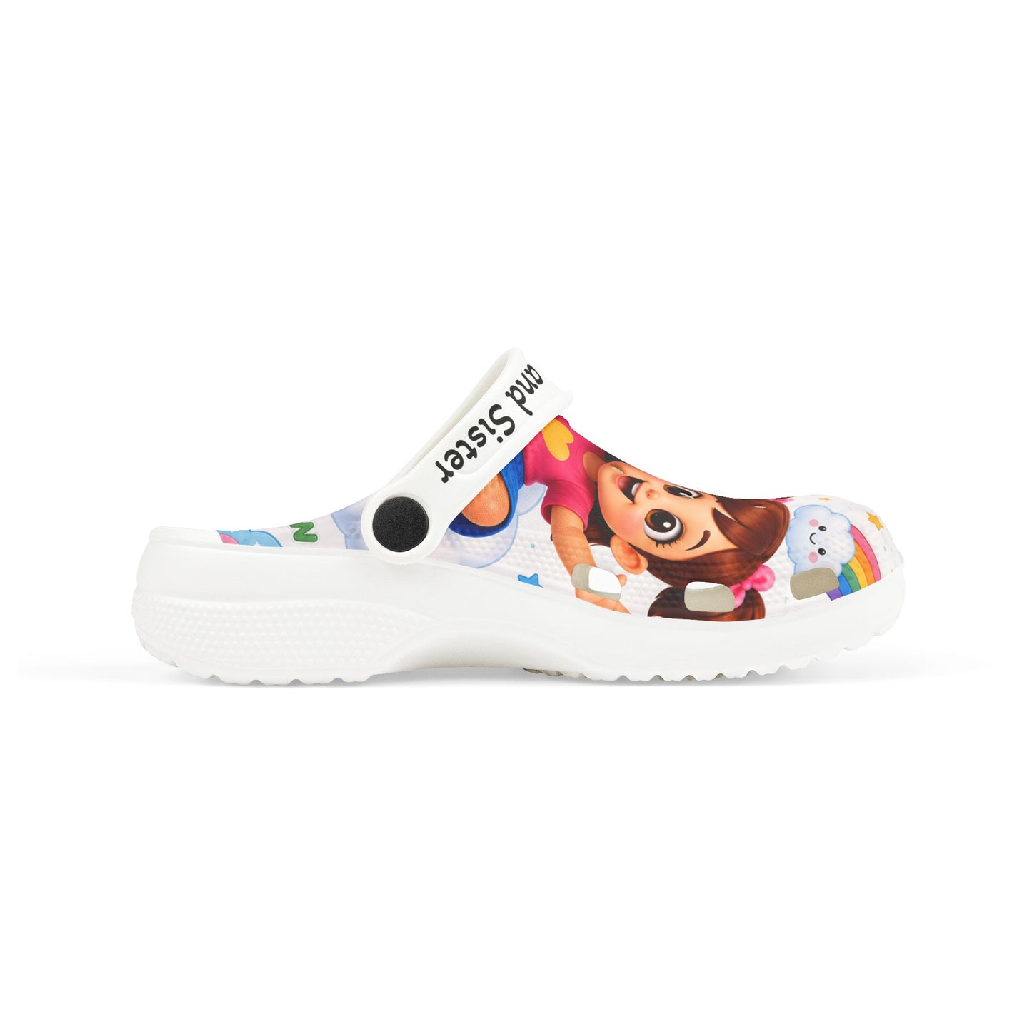 Kids' Cartoon Brother & Sister EVA Clogs — Cute Rainbow Cloud Slip-Ons