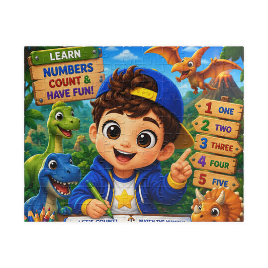Kids' Dinosaur Numbers Puzzle — Learn Numbers, Count & Have Fun (110–1014 pcs)