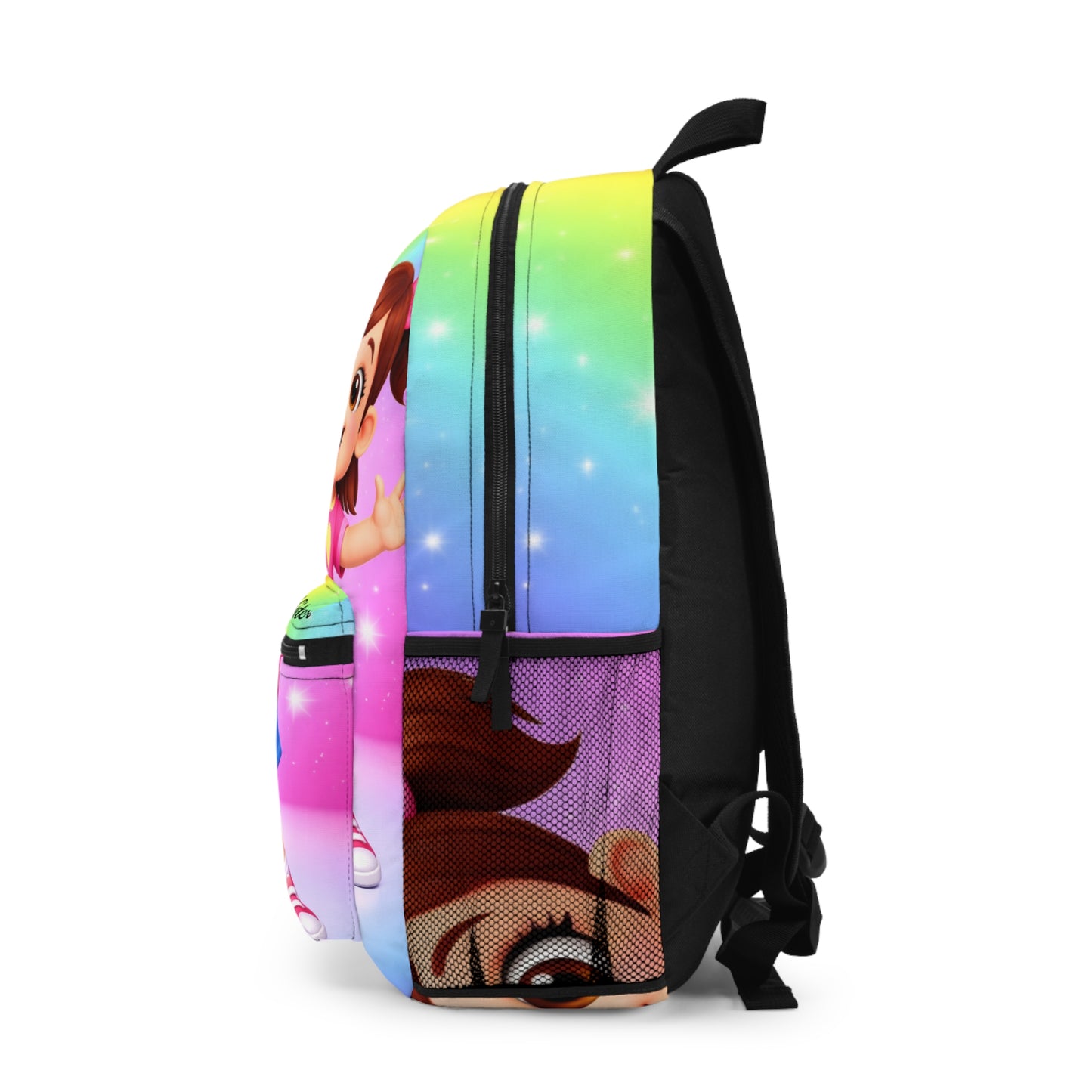 Cute Siblings Kids Backpack — "Little Star Brother and Sister" Rainbow School Bag