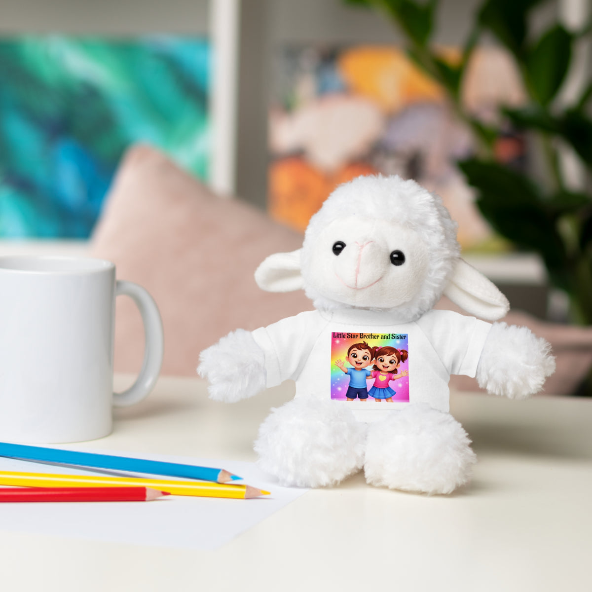 Sibling Love Teddy Bear with 'Brother and Sister' Tee