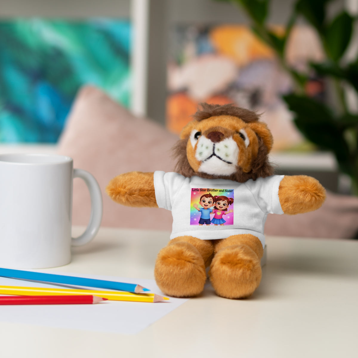 Sibling Love Teddy Bear with 'Brother and Sister' Tee