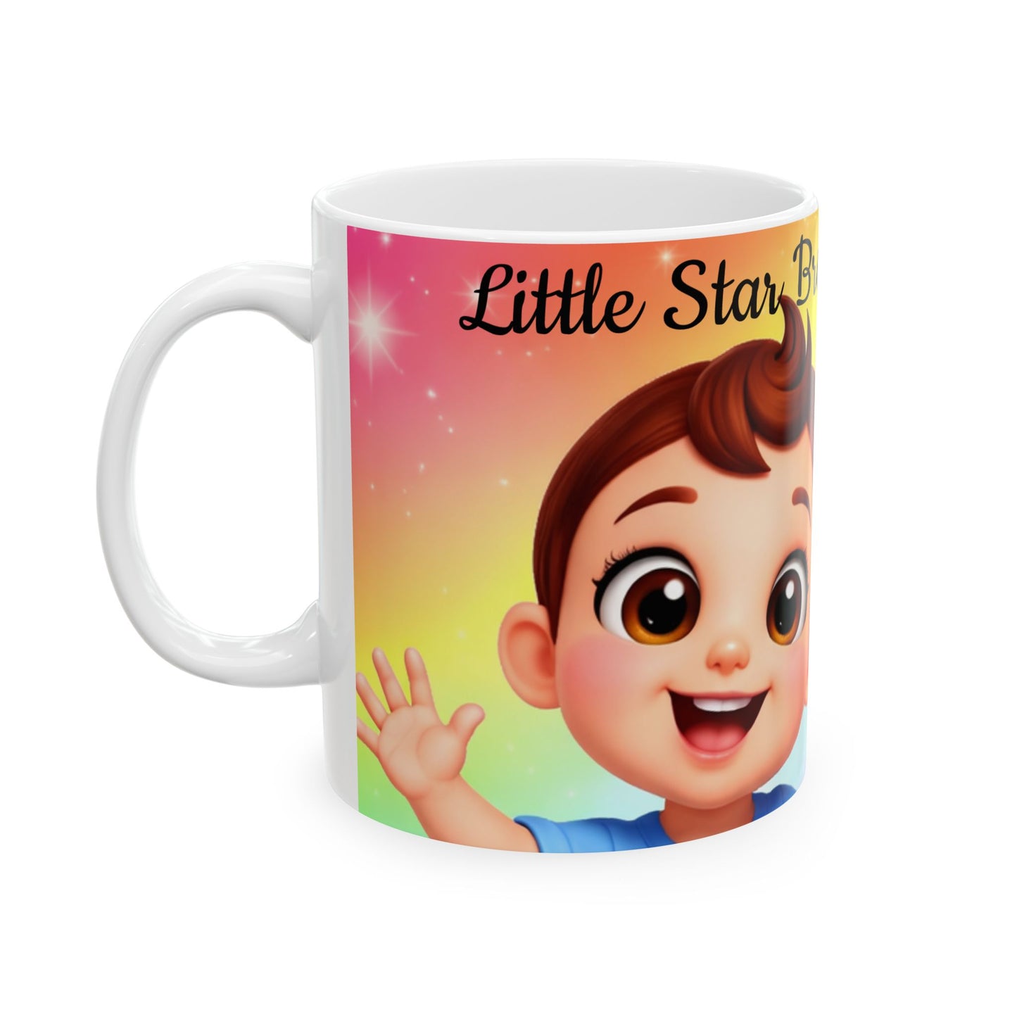 Brother and Sister Ceramic Mug — Cute Sibling Kids Coffee Cup, 'Star Brother and Sister' Gift (11oz/15oz)