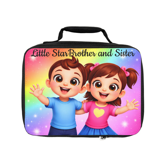 Kids' Lunch Bag — Little Star Brother and Sister Rainbow Design