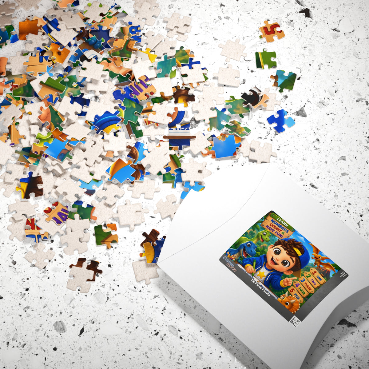 Kids' Dinosaur Numbers Puzzle — Learn Numbers, Count & Have Fun (110–1014 pcs)