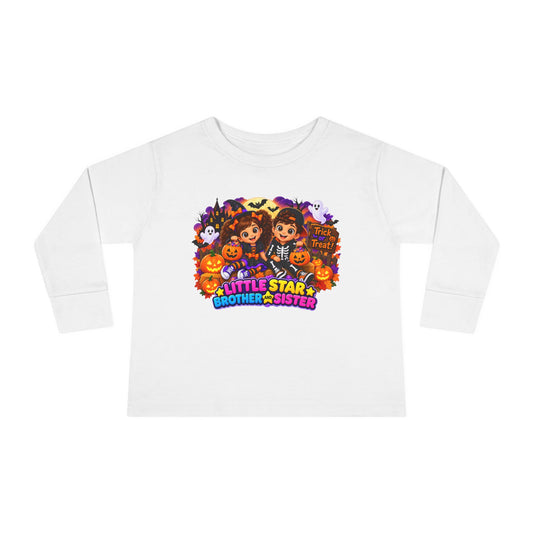 Toddler Long Sleeve Tee — 'Little Star Brother & Sister' Halloween Siblings Shirt