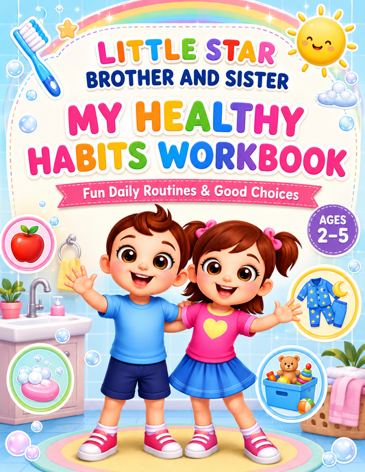 Little Star Brother and Sister: My Healthy Habits Workbook Fun Daily Routines, Good Choices, and Activities for Kids Ages 2–5duct