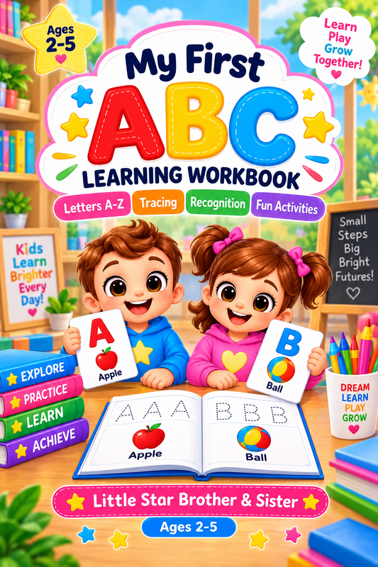 My First ABC Learning Workbook | Printable Preschool Alphabet Activities for Ages 2–5