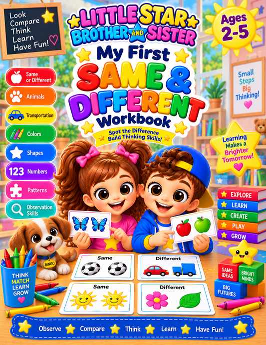 My First Same & Opposite Workbook: Fun Comparing & Early Learning Activities for Kids Ages 2–5