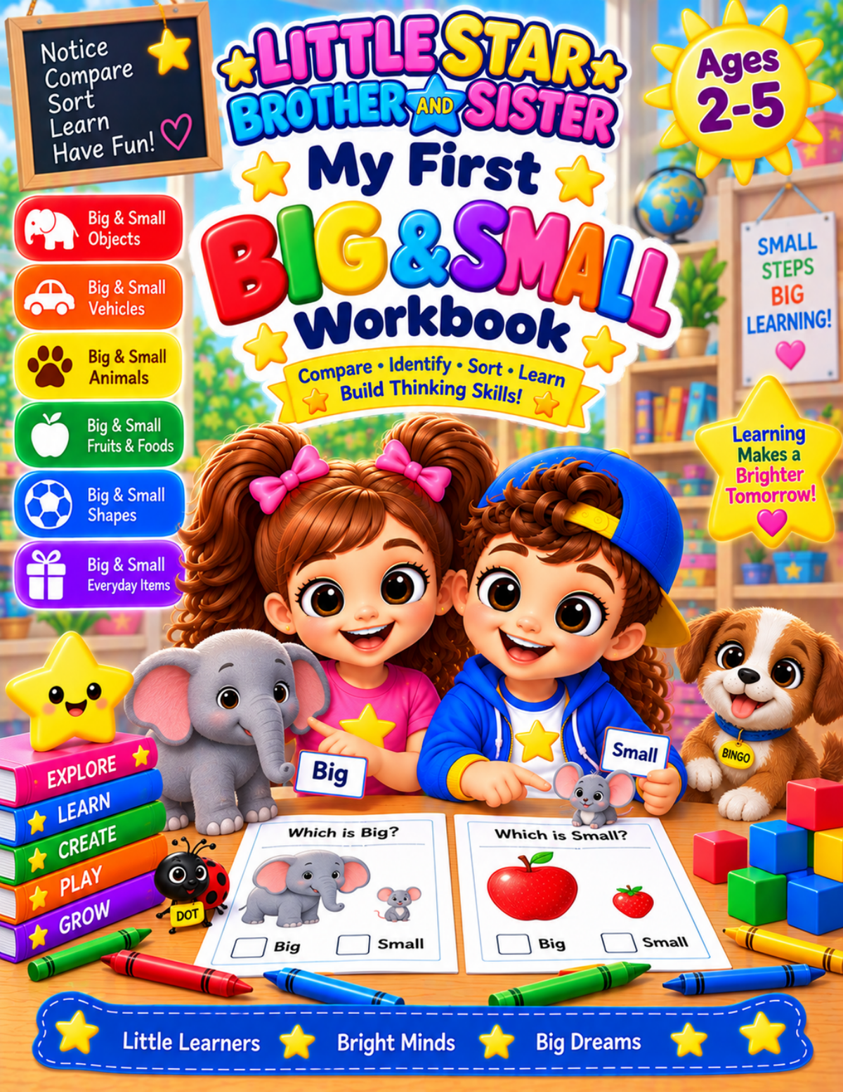 My First Big & Small Workbook: Fun Size Comparison Activities for Kids Ages 2–5