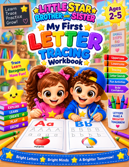 My First Tracing Workbook for Kids Ages 2–5 | Fun Preschool Pre-Writing & Tracing Activities
